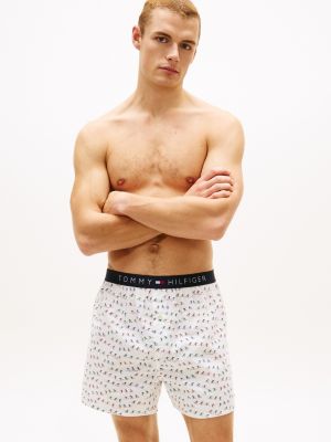 Printed Woven Boxer, Winter White