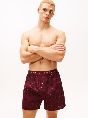 Microflag Print Woven Boxer, Boisenberry