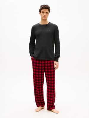 Thermal Top & Flannel Pant Sleep Set, Sultan Red