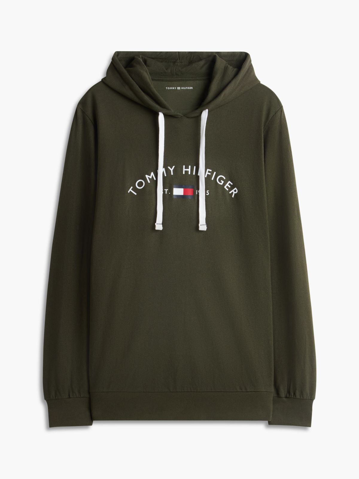 Hilfiger Logo Pique Sleep Hoodie — Meadow