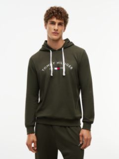 Hilfiger Logo Pique Sleep Hoodie — Meadow 1