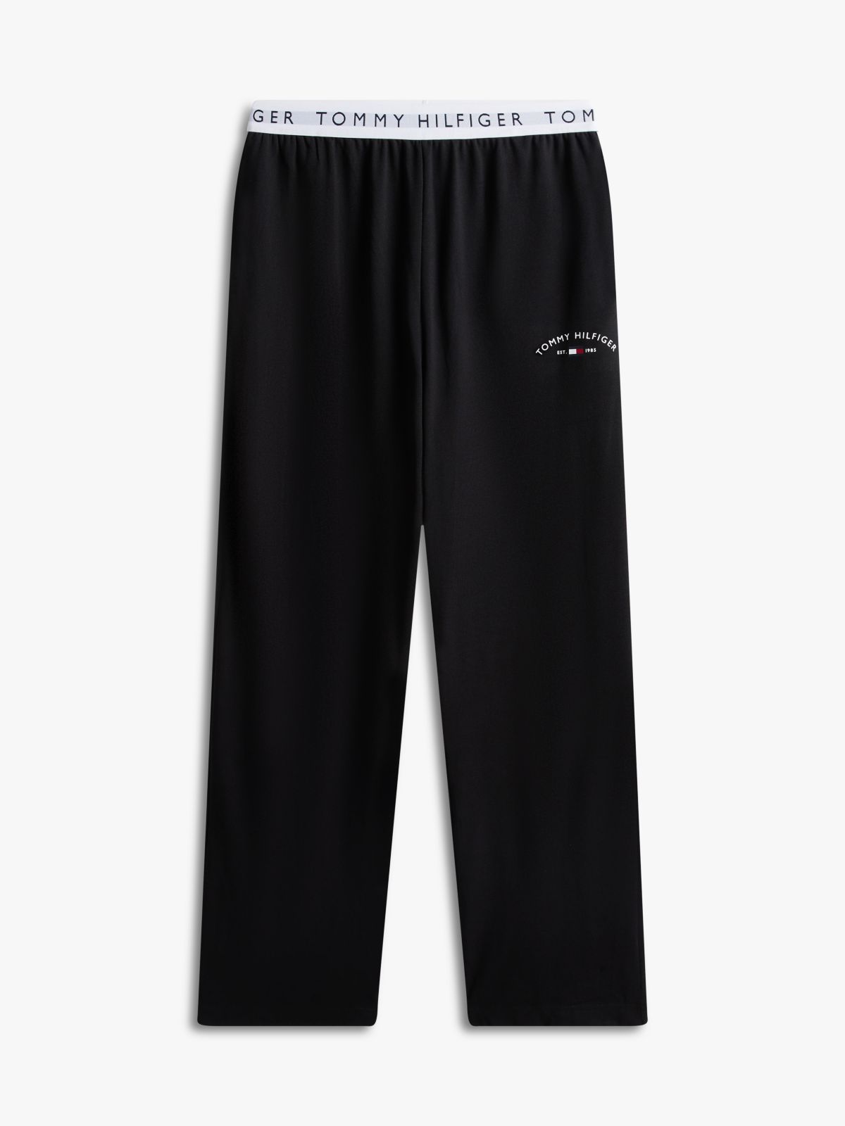 Hilfiger Logo Pique Sleep Pant — Black