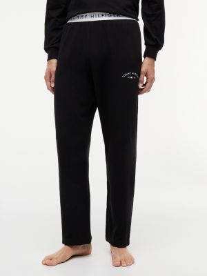 Hilfiger Logo Pique Sleep Pant, Black