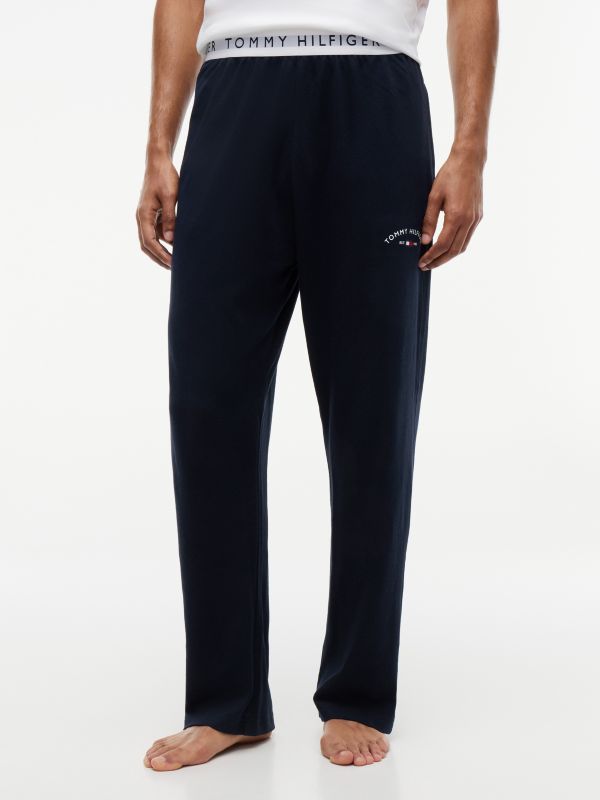 Hilfiger Logo Pique Sleep Pant — Navy