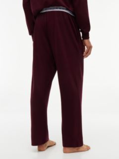 Hilfiger Logo Pique Sleep Pant — Burgundy 4