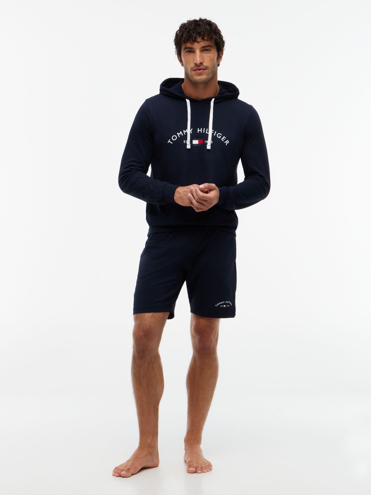 Hilfiger Logo Pique Sleep Short — Navy