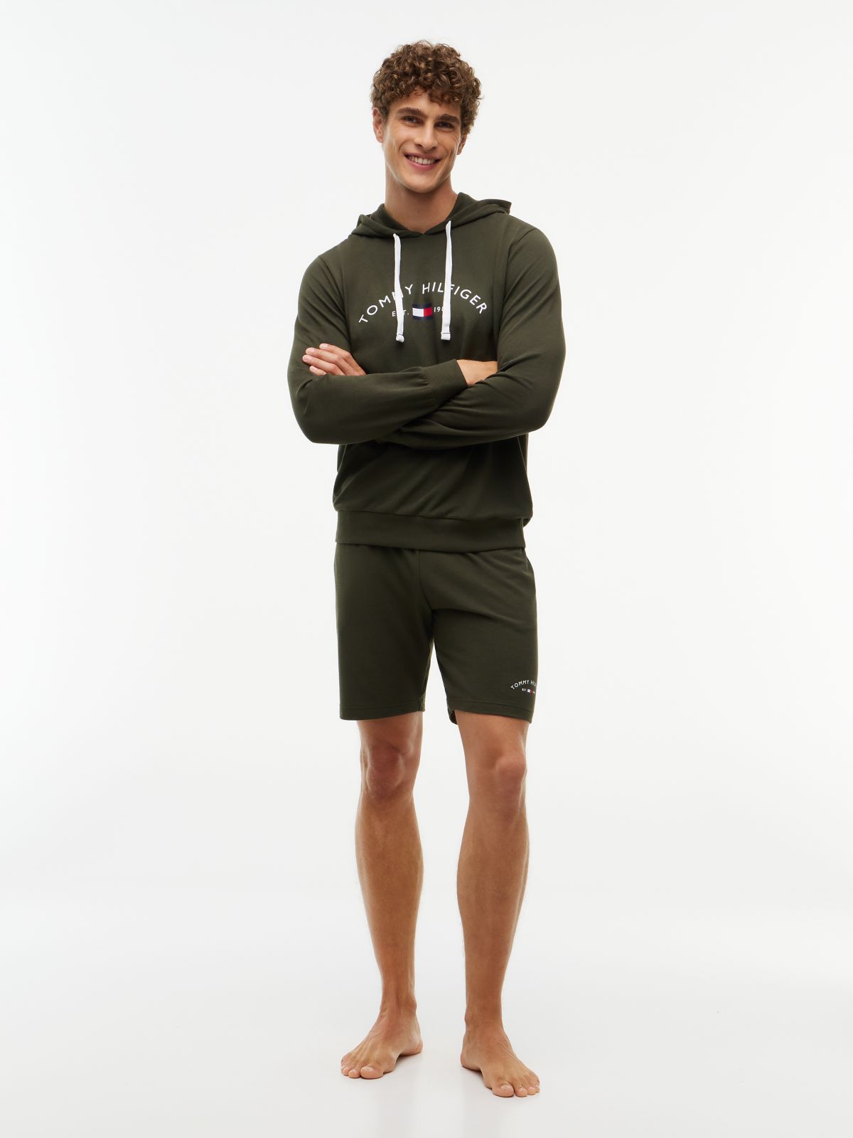 Hilfiger Logo Pique Sleep Short — Meadow