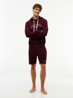 Hilfiger Logo Pique Sleep Short — Burgundy 2
