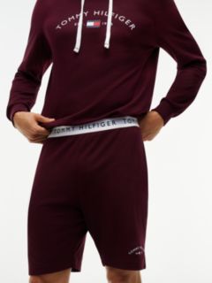 Hilfiger Logo Pique Sleep Short — Burgundy 3