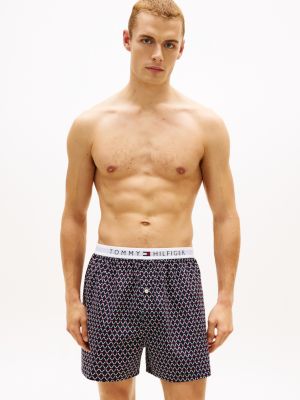 Printed Woven Boxer, Blue Horizon