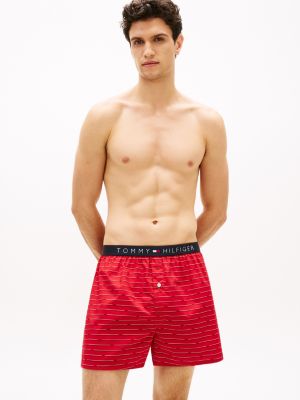 Printed Woven Boxer, Cardinal