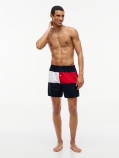 Flag Logo Colorblock Woven Boxer — Navy 2
