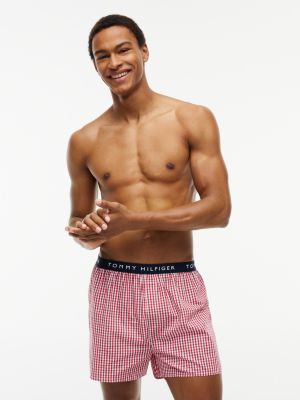 Трусы-боксеры для мужчин, с принтом, тканый, 3 шт. — Tommy Hilfiger, цвет: Синий океанский — фото 7