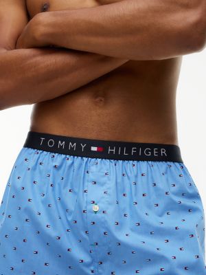 Трусы-боксеры для мужчин, с принтом, тканый — Tommy Hilfiger, цвет: Синий туманный — фото 3