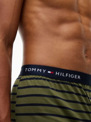 Трусы-боксеры для мужчин, с принтом — Tommy Hilfiger, цвет: Тёмно-зелёный полосатый — фото 3