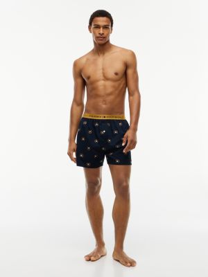 Трусы-боксеры для мужчин, с принтом, тканый — Tommy Hilfiger, цвет: Синий — фото 2