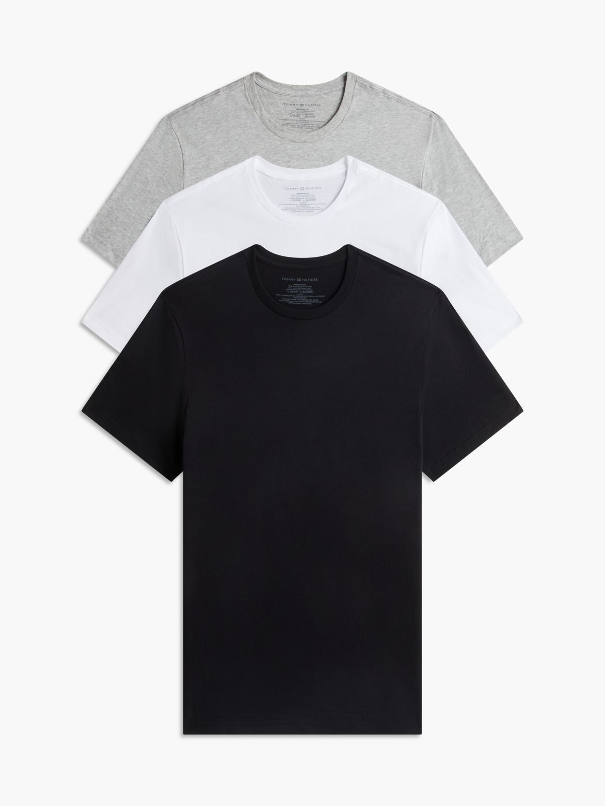 Cotton Classics Crewneck Undershirt 3-Pack — Black Pepper