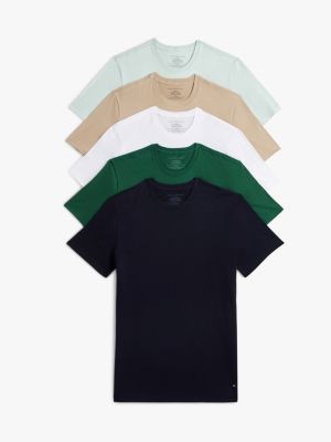 Cotton Classics Crewneck Undershirt 5-Pack, Multi