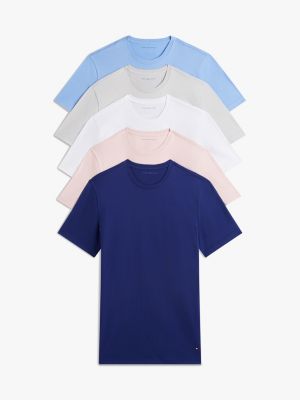 Cotton Classics Crewneck T-Shirt 5-Pack, Pink Glaze