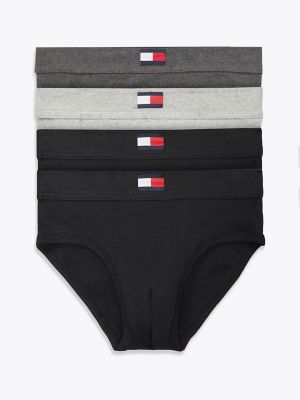 Cotton Classics Hip Brief 4-Pack, Black / Multi