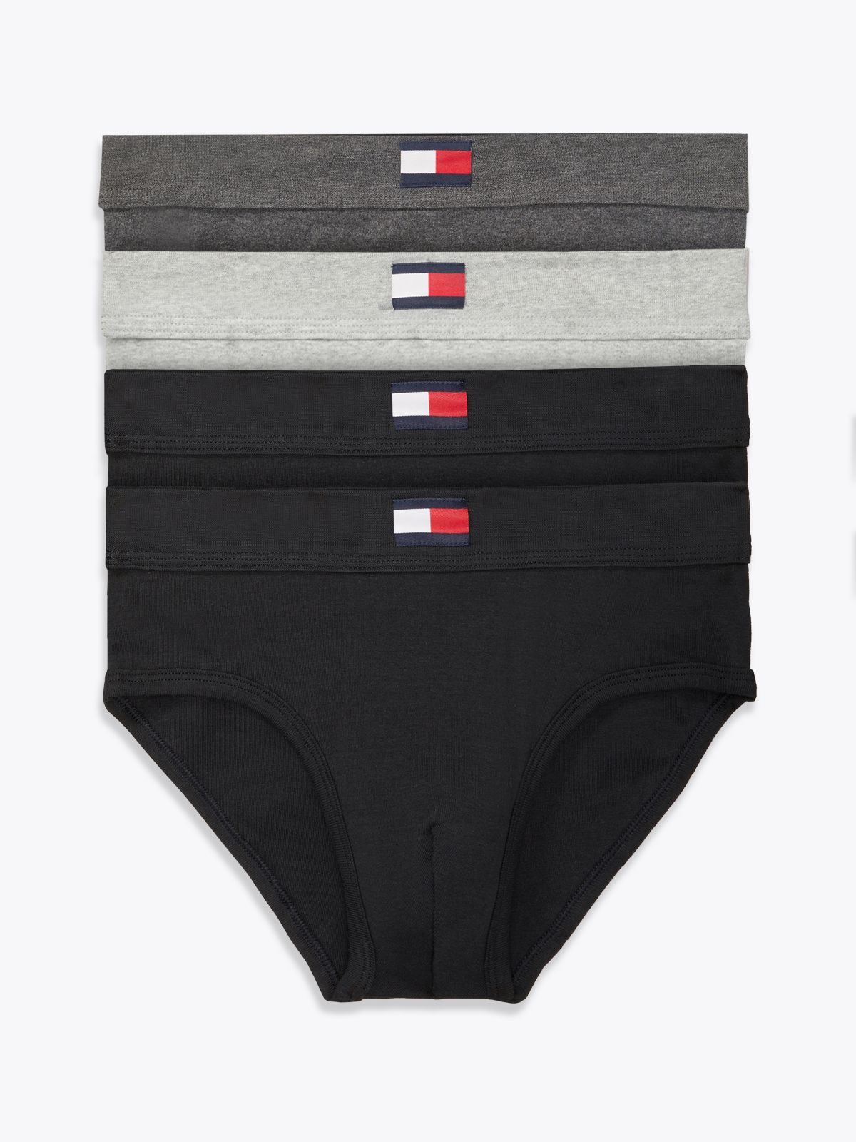 Cotton Classics Hip Brief 4-Pack — Black / Multi