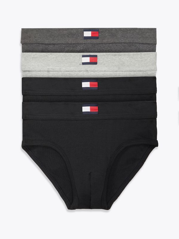 Cotton Classics Hip Brief 4-Pack — Black / Multi