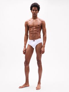 Cotton Classics Hip Brief 4-Pack — White 4