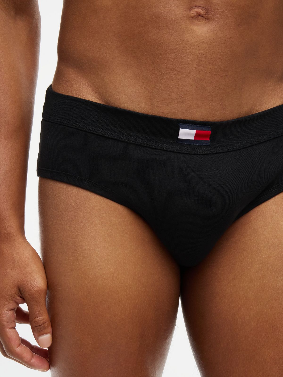 Cotton Classics Hip Brief 4-Pack — Black
