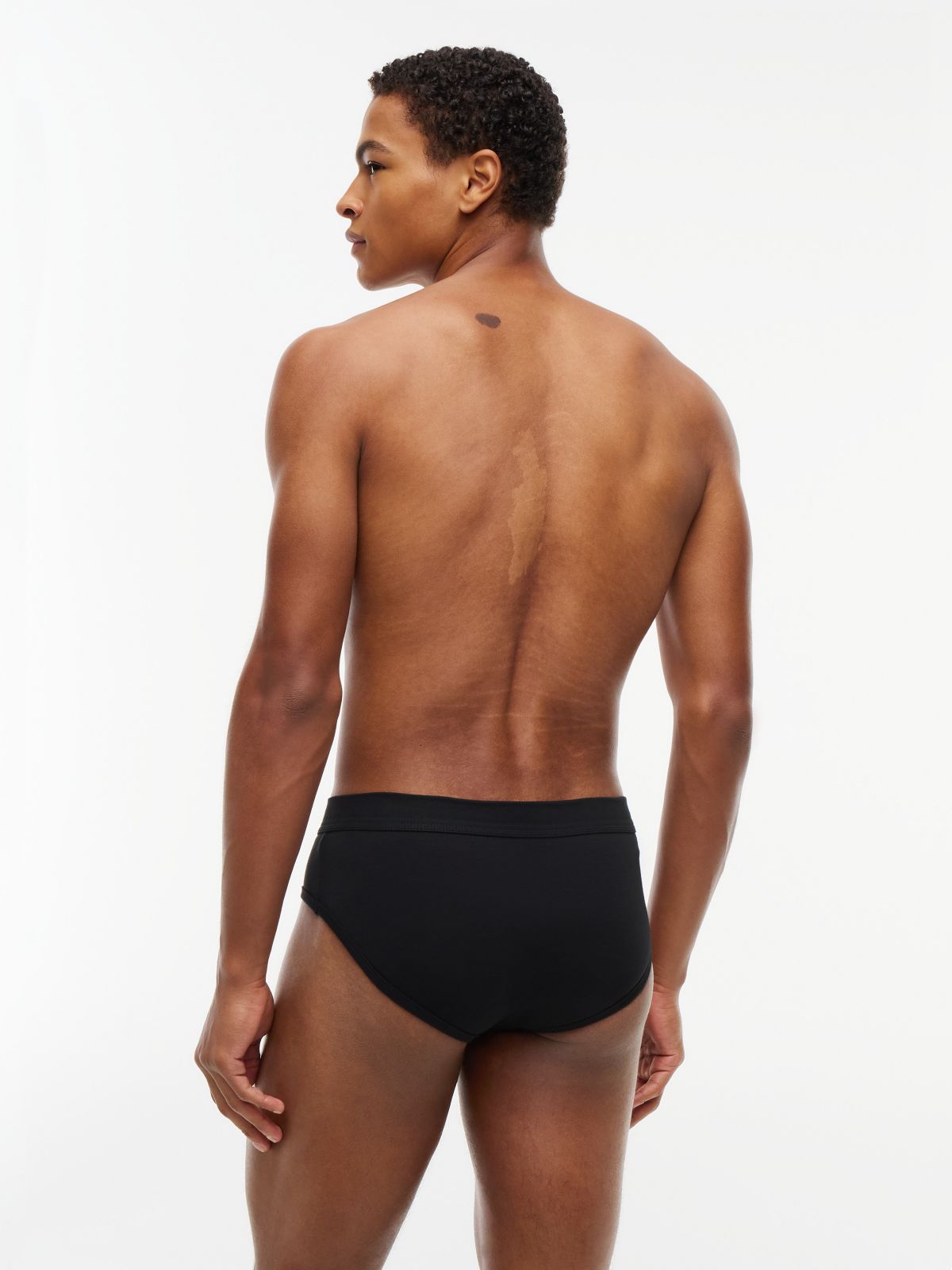 Cotton Classics Hip Brief 4-Pack — Black