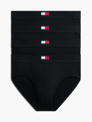 Трусы-брифы Hip для мужчин, хлопок, 4 шт. — Tommy Hilfiger, цвет: Чёрный — фото 1