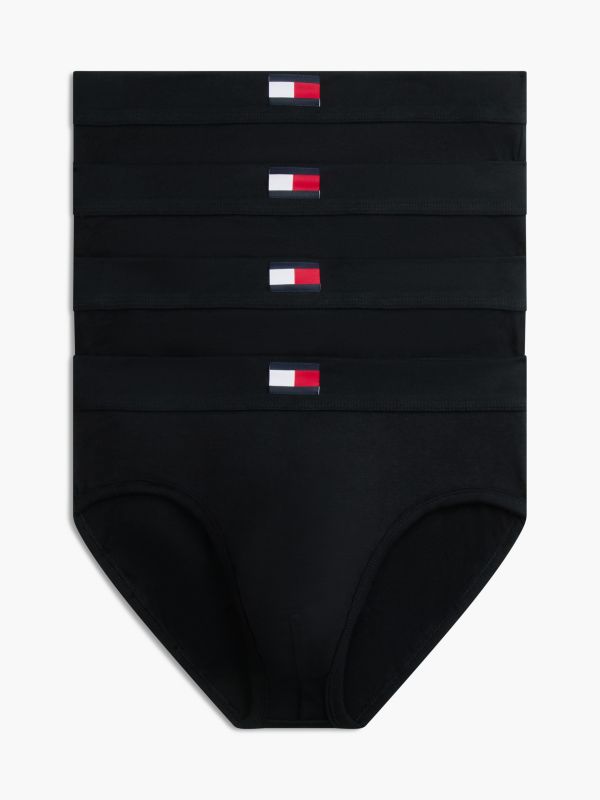 Cotton Classics Hip Brief 4-Pack — Black