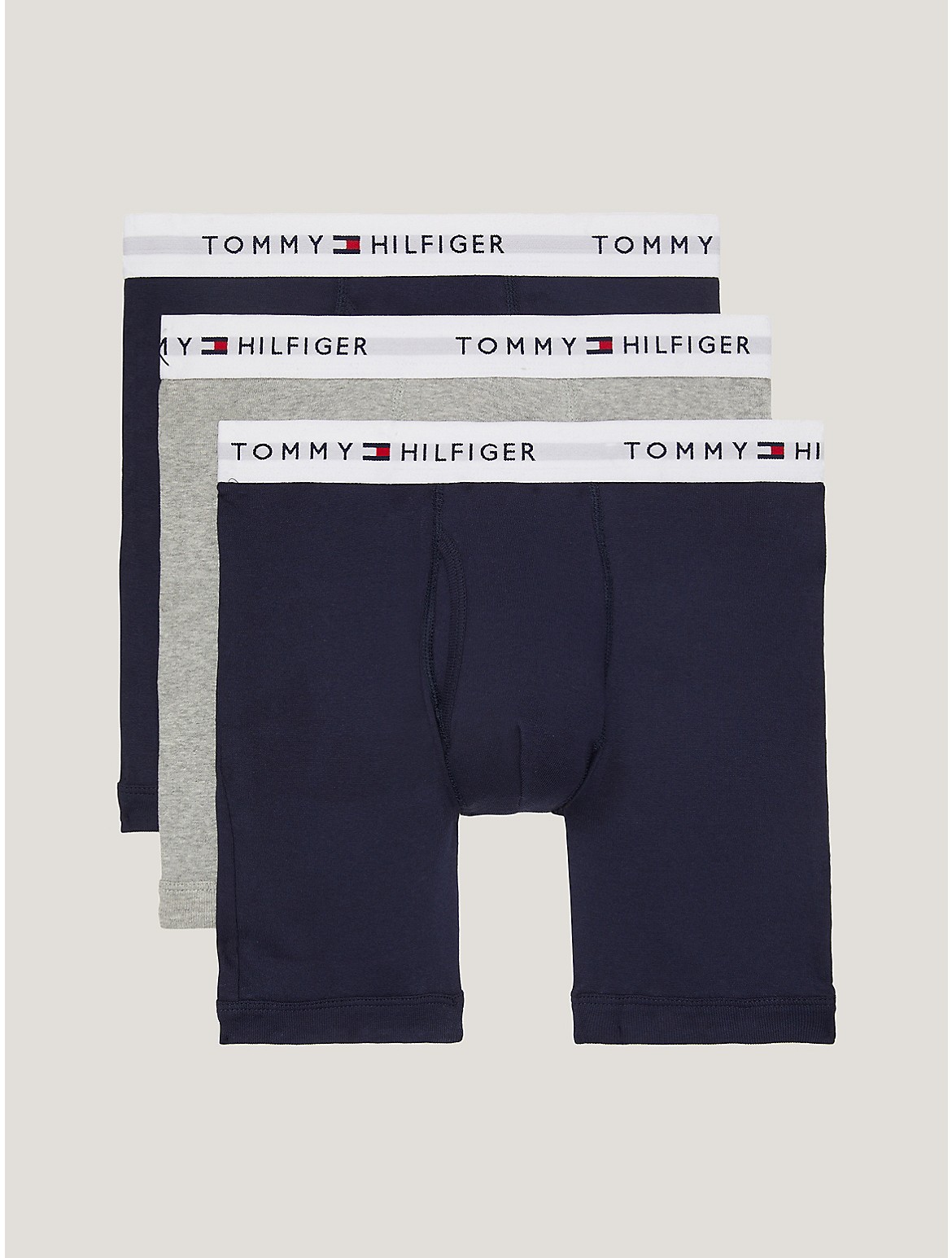 Tommy Hilfiger Men's Cotton Classics Boxer Brief 3-Pack - Blue - M