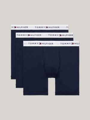 Tommy Hilfiger Men's Cotton Classics Boxer Brief - Size XL/Blue and Gray