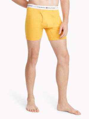 Cotton Classics Boxer Brief 3-Pack, Yellow/Navy/Grey