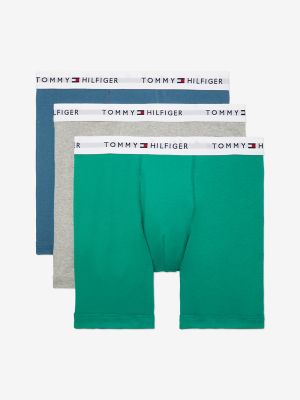 Cotton Classics Boxer Brief 3-Pack, Green/Grey/Blue