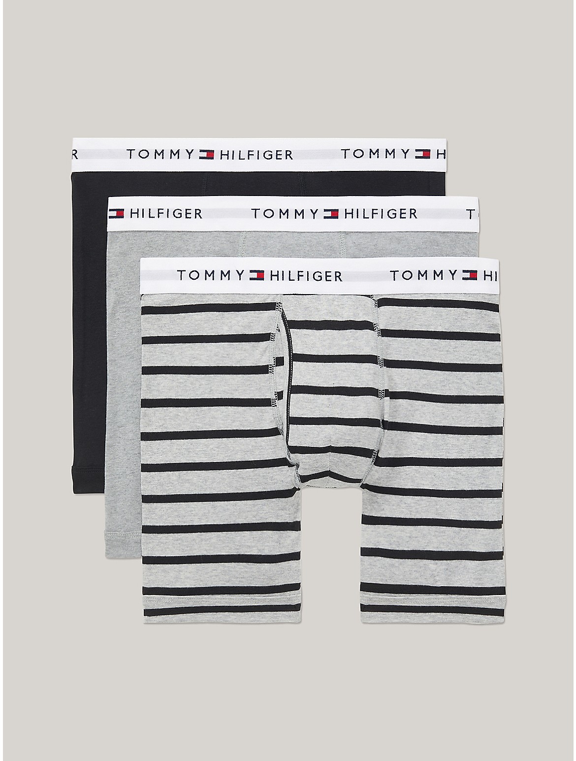 Tommy Hilfiger Men's Cotton Classics Boxer Brief 3-Pack - Grey - M
