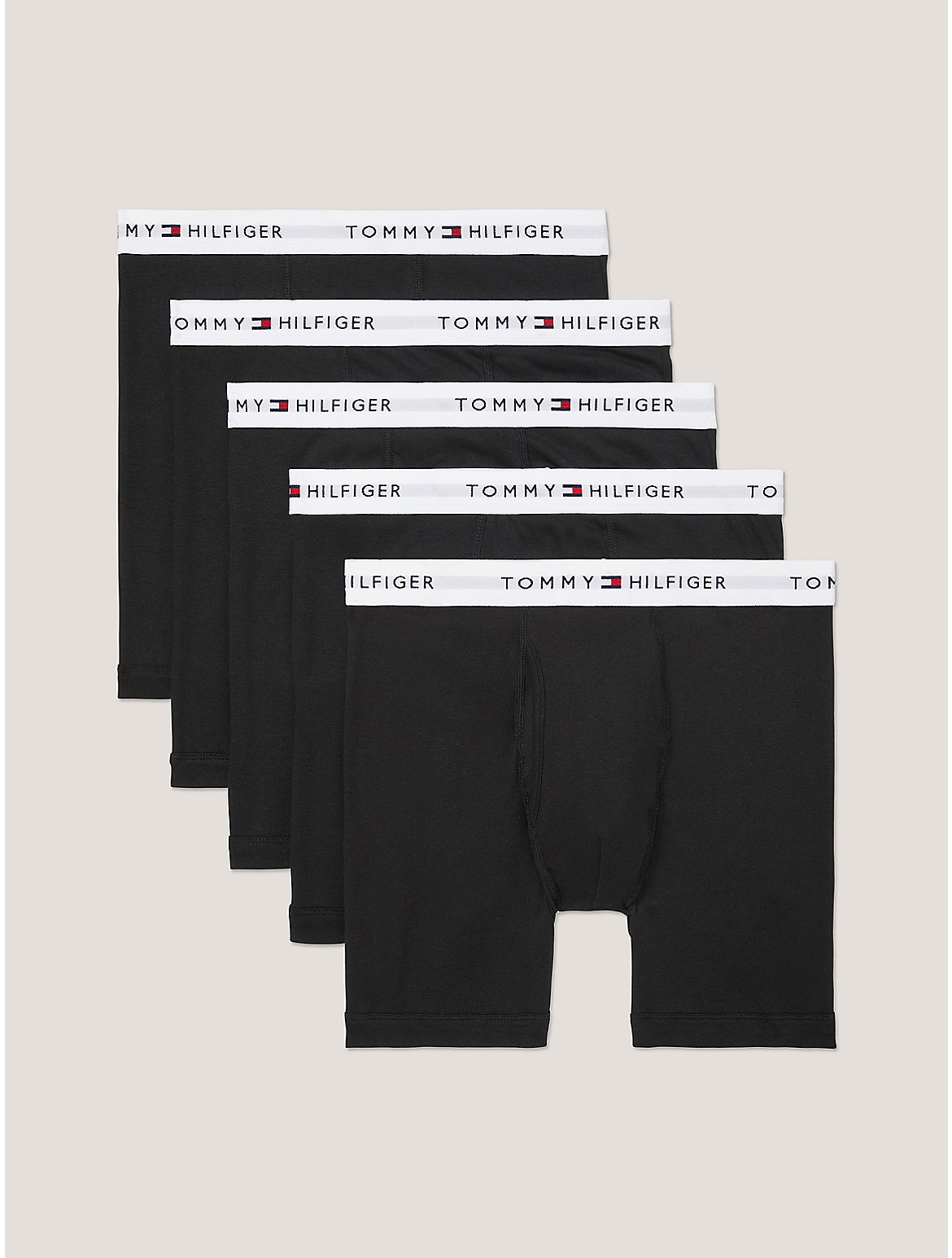 Tommy Hilfiger Men's Cotton Classics Boxer Brief 5-Pack - Black - L