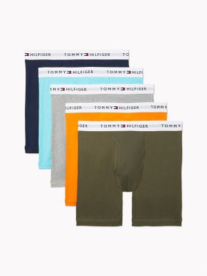 Cotton Classics Boxer Brief 5-Pack, Orange Popsicle/Grey Heather/Grape Leaf/Blue Curacao/Navy