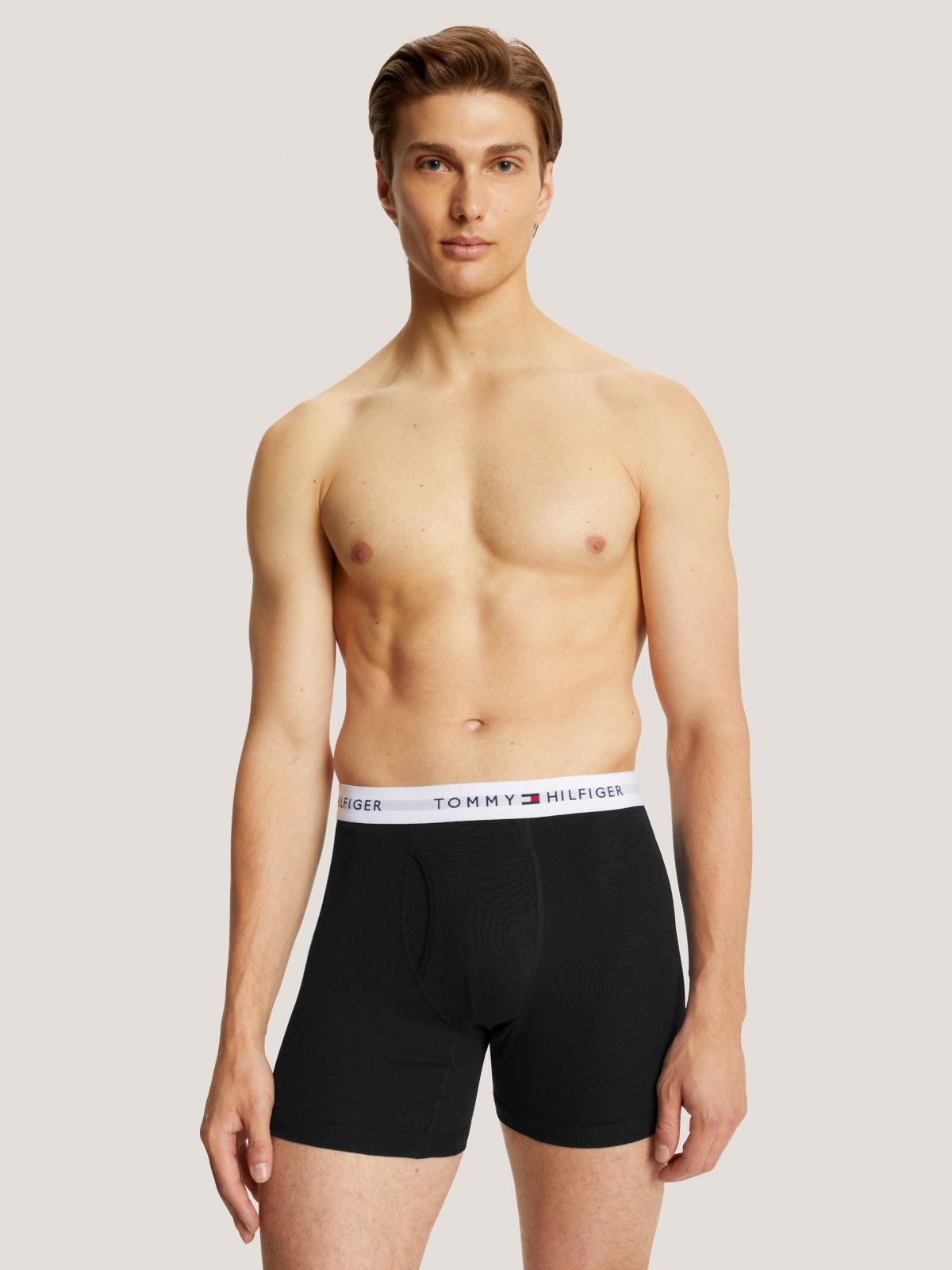 Cotton Classics Boxer Brief 3-Pack — Black