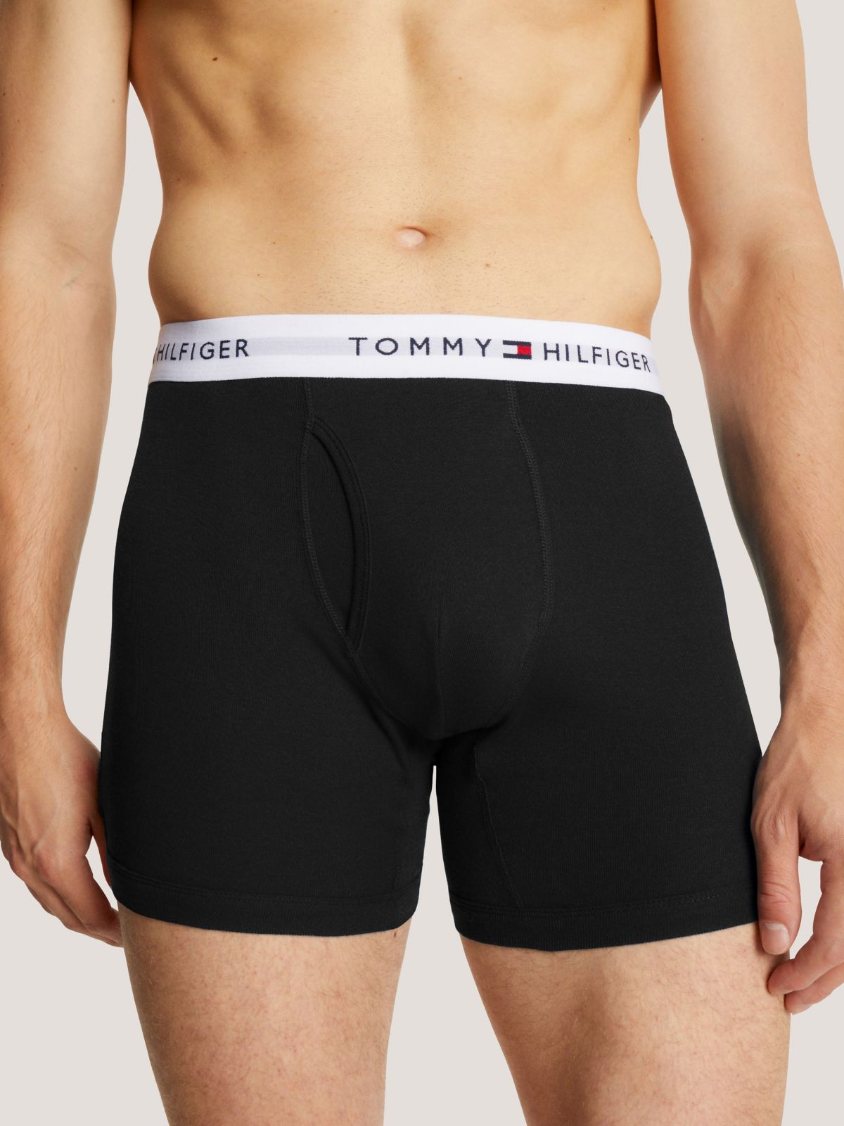 Cotton Classics Boxer Brief 3-Pack — Black