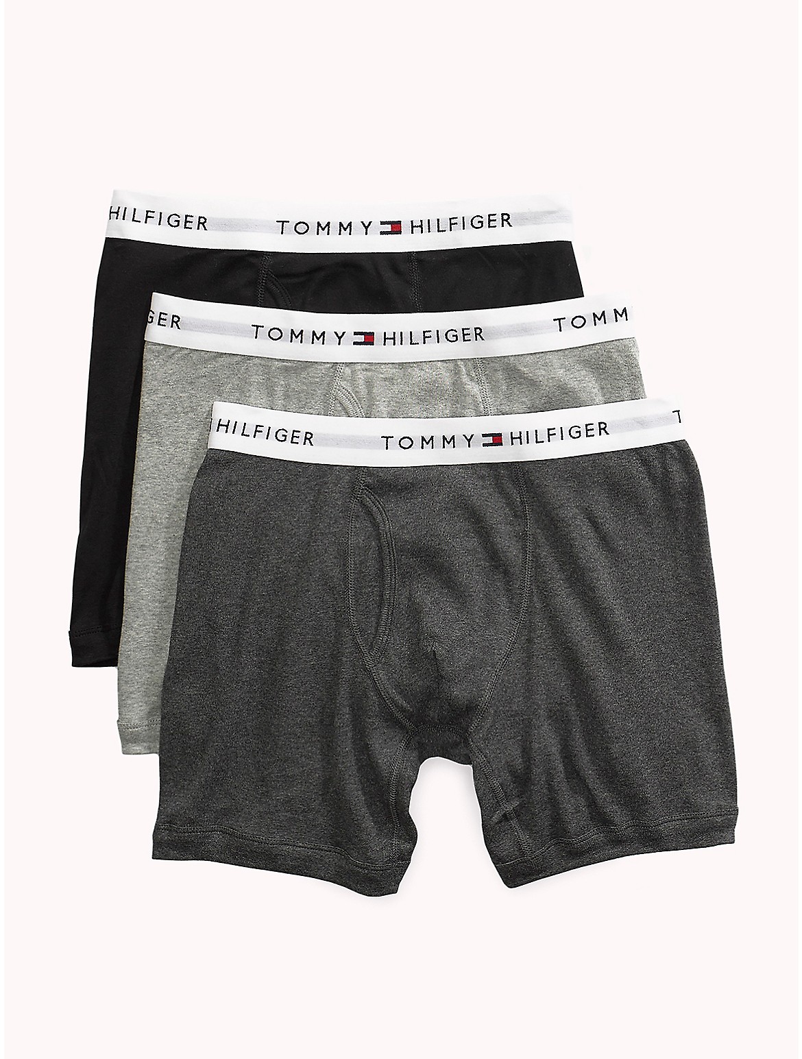 Tommy Hilfiger Men's Cotton Classics Boxer Brief 3-Pack - Grey - S