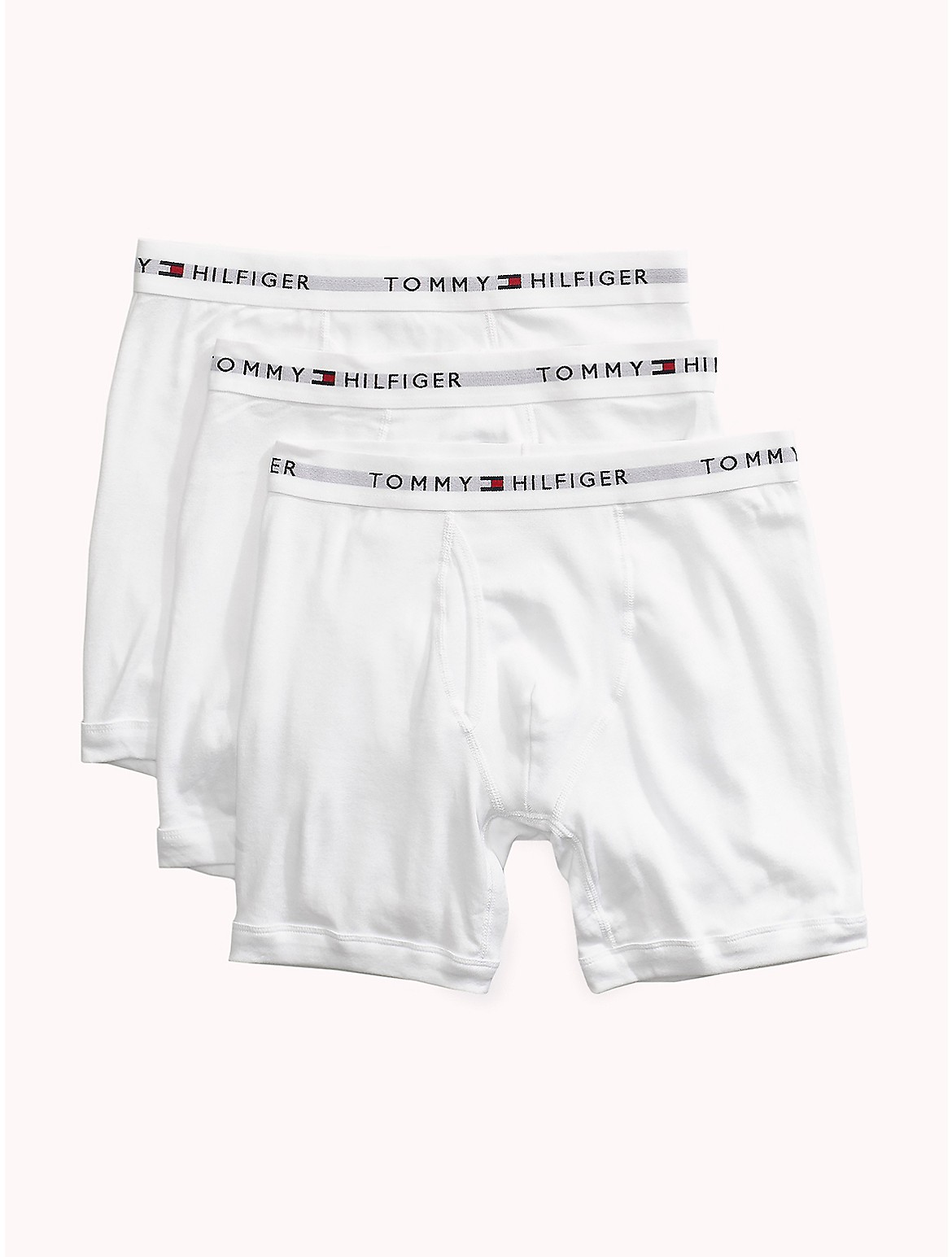 Tommy Hilfiger Men's Cotton Classics Boxer Brief 3-Pack - White/Natural - L