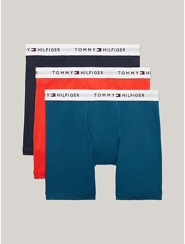 Tommy Hilfiger Men's Cotton Stretch Boxer Brief Multipack, Steel