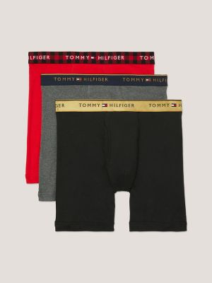 Tommy Hilfiger 3 Pack Underwear Cotton Classic Boxer Brief Black NEW