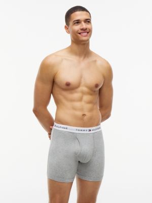 Cotton Classics Boxer Brief 3-Pack, Grey Heather