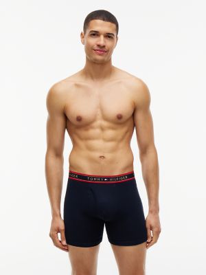 Трусы-боксеры Classics для мужчин, хлопок, 3 шт. — Tommy Hilfiger, цвет: Маковый — фото 2
