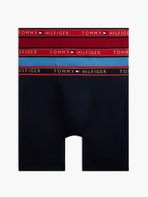 Трусы-боксеры Classics для мужчин, хлопок, 3 шт. — Tommy Hilfiger, цвет: Маковый — фото 1