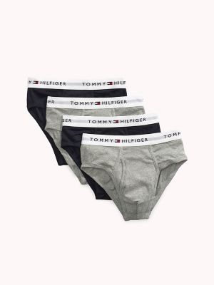 Tommy Hilfiger Men's Cotton Classics Brief 4Pk Grey/Navy - L