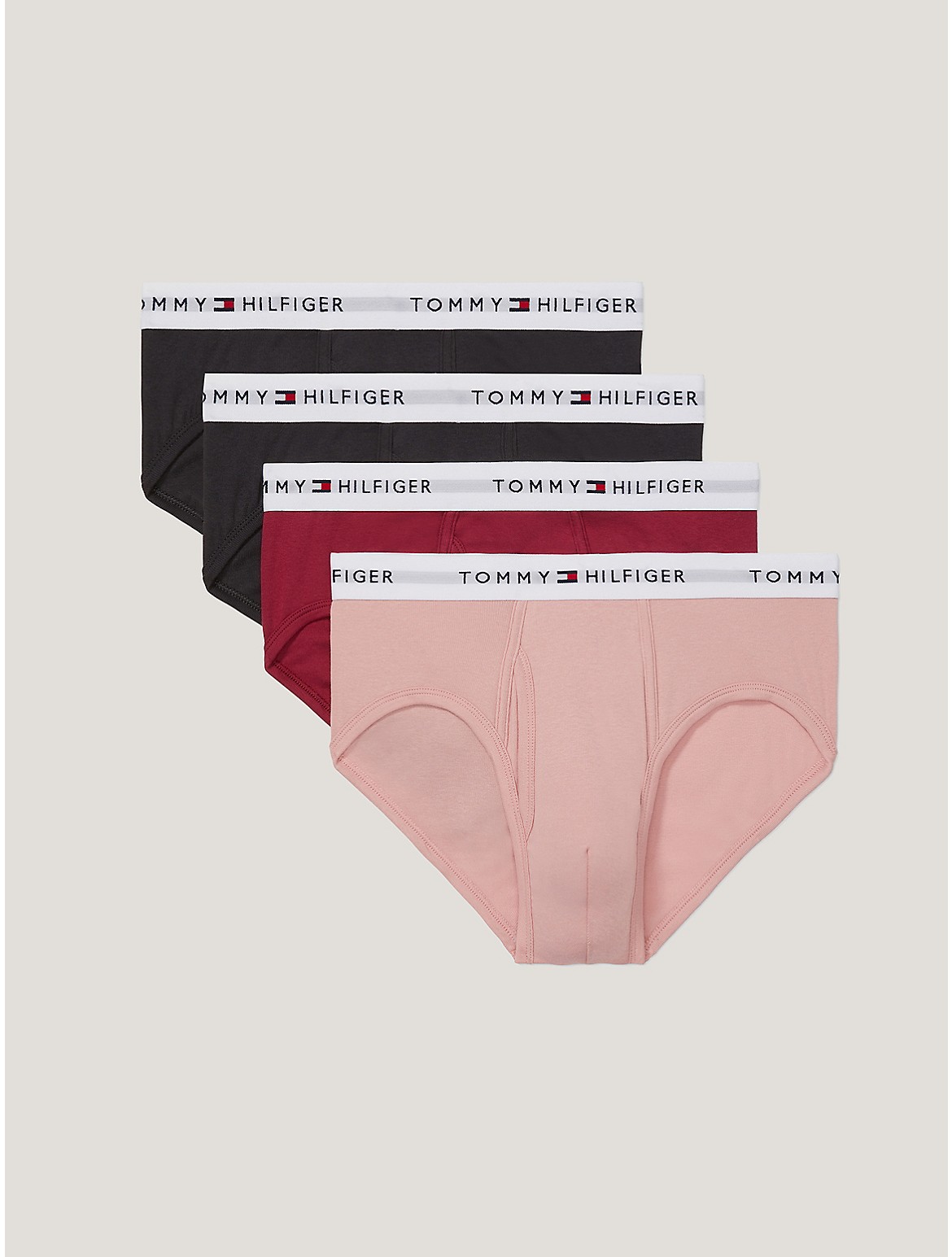 Tommy Hilfiger Men's Cotton Classics Brief 4-Pack - Pink - L