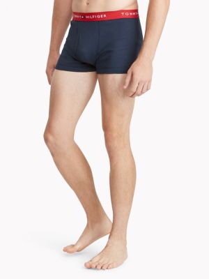 Cotton Classics Trunk 3-Pack, Navy Blue/ Red Multi